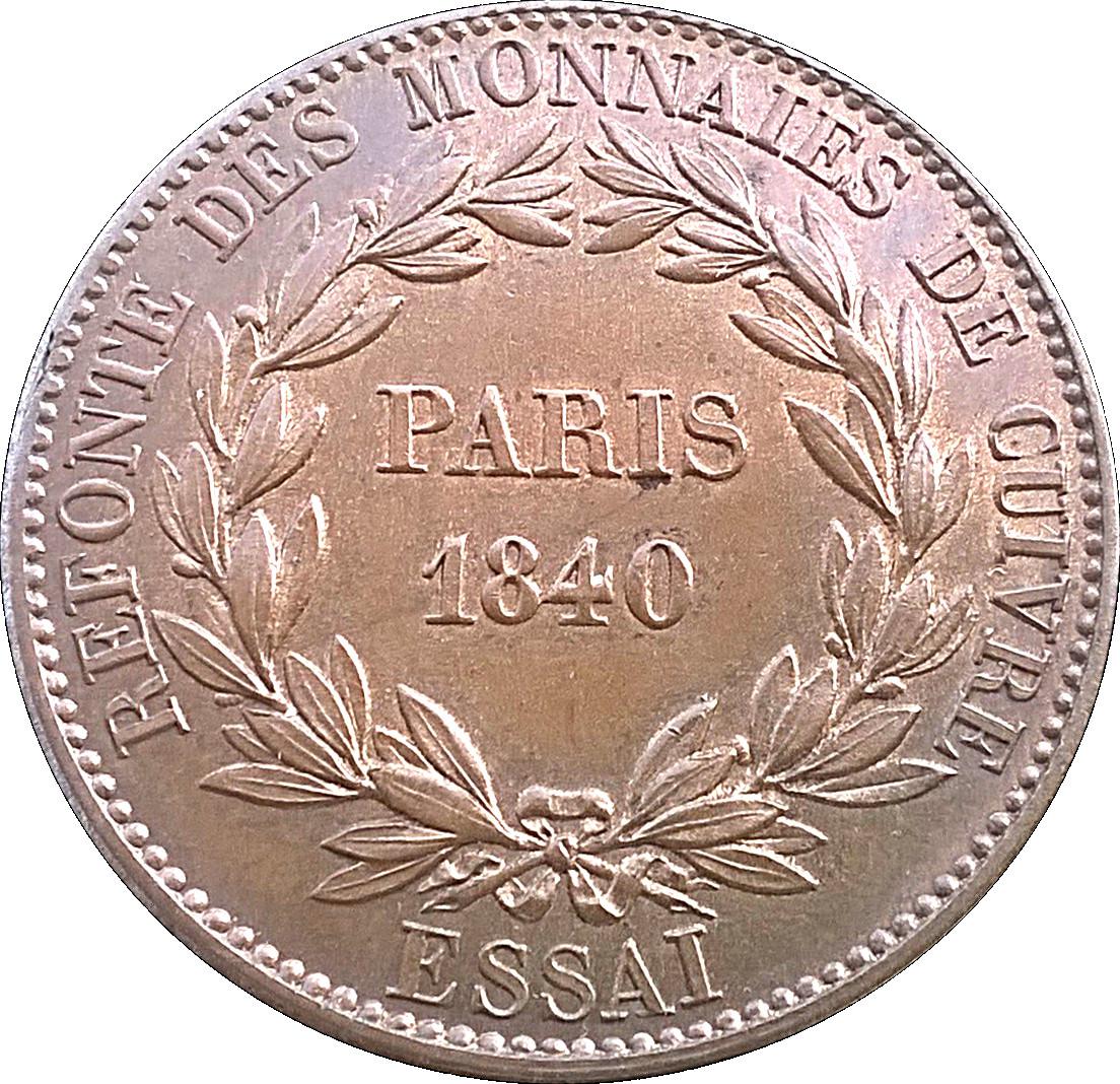 Coin 1 Décime - Louis Philippe I (pattern of Barre with an modul of 1 decime) França undefined