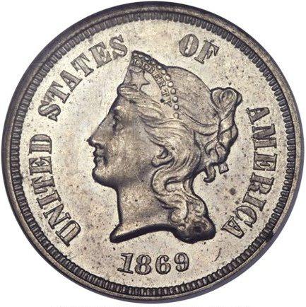 Coin 5 Cents "1869 Nickel" (Pattern) Estados Unidos undefined