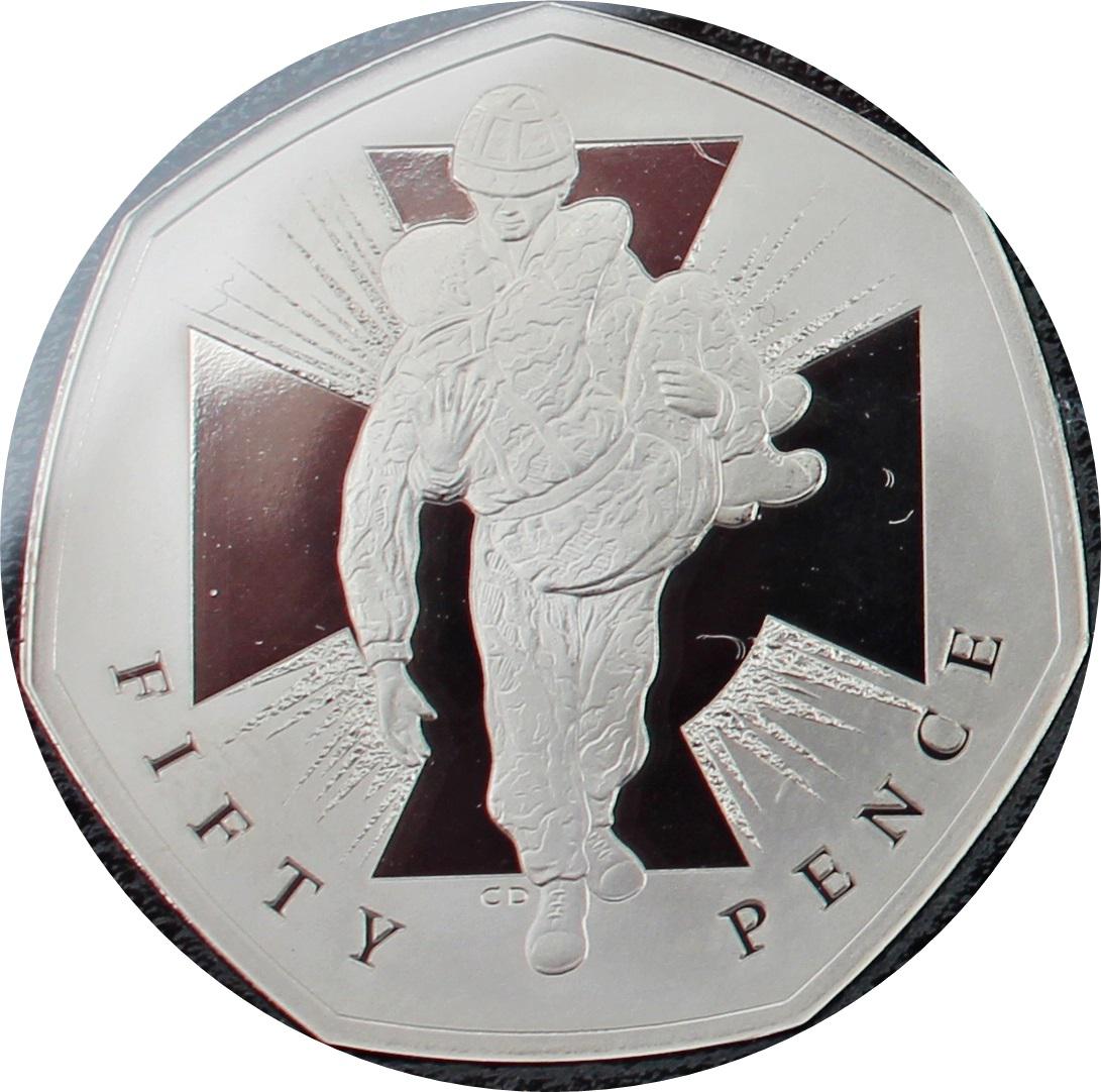 Coin 50 Pence - Elizabeth II (5th portrait; Victoria Cross, soldier) Reino Unido undefined