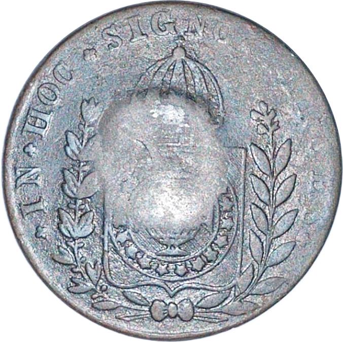 Coin 20 Réis - Pedro II (Countermarked 40 Réis, KM# 378) Brasil undefined