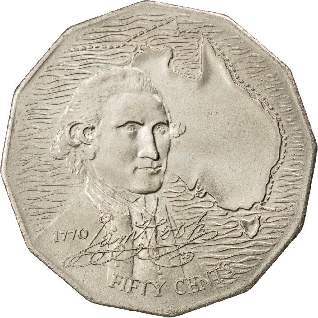 Coin 50 Cents - Elizabeth II (2nd Portrait - Captain Cook) Austrália undefined