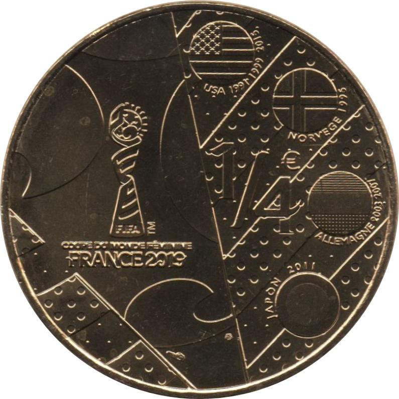 Coin ¼ Euro - Coupe du Monde Féminine de Football France 2019 - Dessin Amérique França undefined