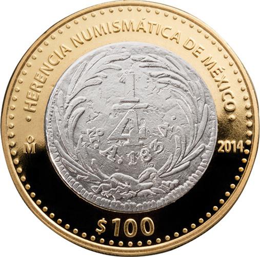Coin 100 Pesos (Republican ¼ Real 1834) México undefined