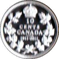 Coin 10 Cents - Elizabeth II (Silver 10 cents) Canadá undefined