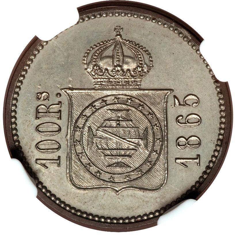 Coin 100 Reis - Pedro II (Trial Strike) Brasil undefined
