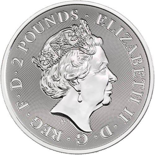 Coin 2 Pounds - Elizabeth II (1 oz Fine Silver; Silver Valiant) Reino Unido undefined