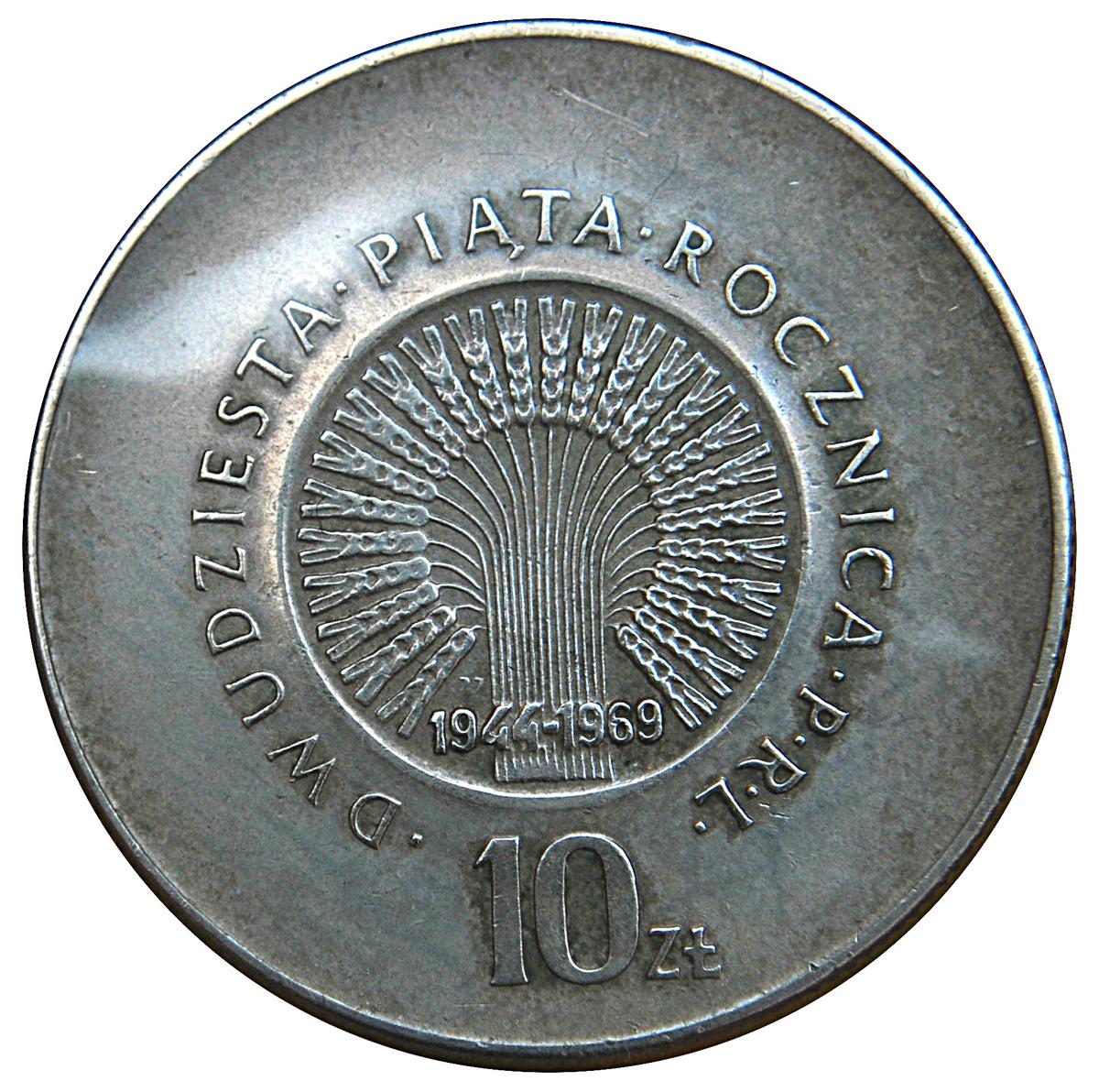 Coin 10 Złotych (25 Years of People's Republic of Poland) Polônia undefined