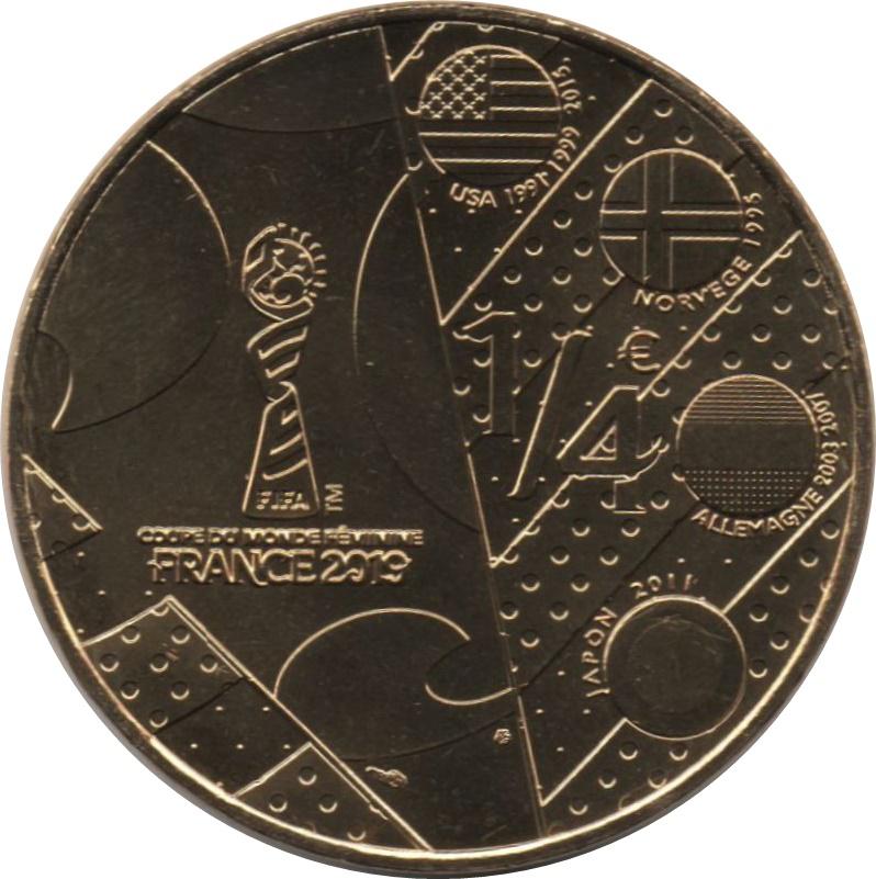 Coin ¼ Euro - Coupe du Monde Féminine de Football France 2019 - Dessin Europe França undefined