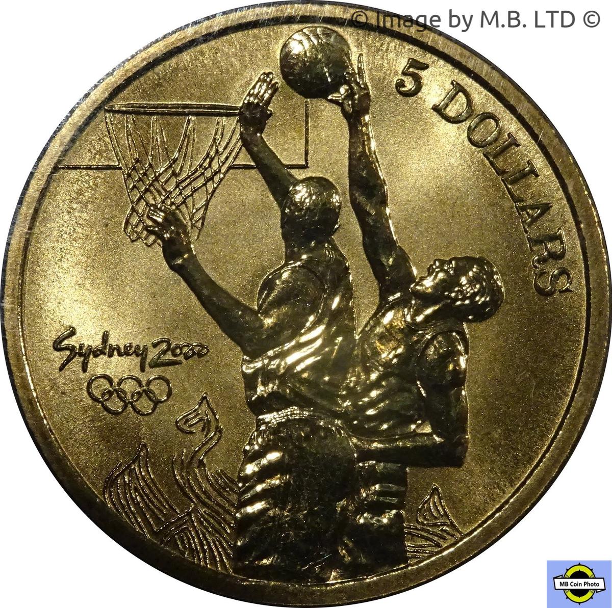 Coin 5 Dollars - Elizabeth II (4th Portrait - Basketball) Austrália undefined