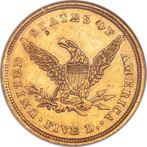 Coin 5 Dollars (Coronet Head; Large type) Estados Unidos undefined