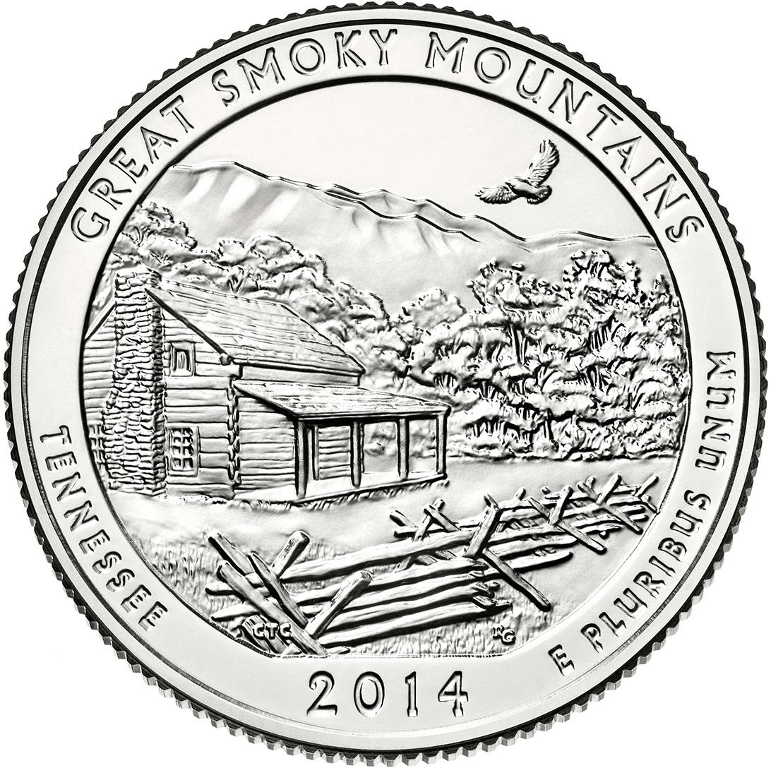 Coin ¼ Dollar ''Washington Quarter'' (Great Smoky Mountains National Park, Tennessee - Silver Proof) Estados Unidos undefined