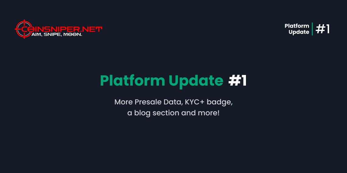 Platform Update #1: More presale data, KYC+, blog and more