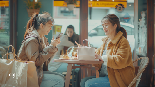 Gestern und heute einkaufen gehen