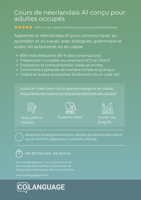 Apprendre le néerlandais pour débutants : Cours A1 avec audio et exercices