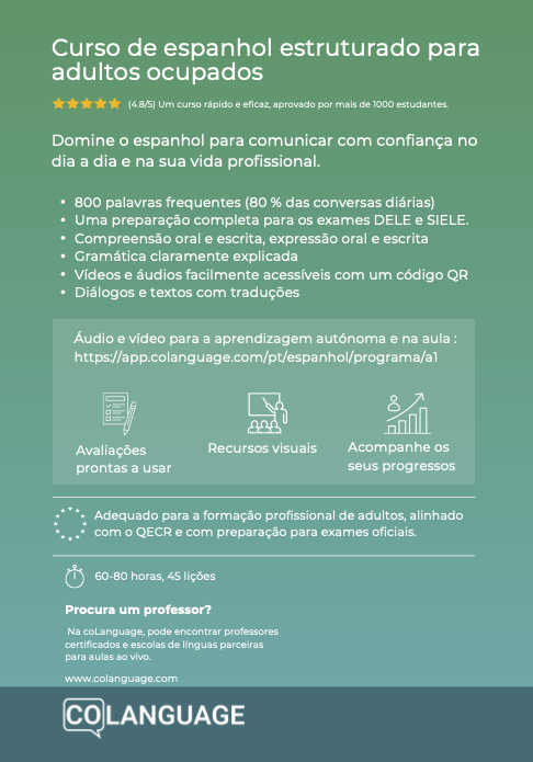Aprender espanhol A1 para principiantes. Curso completo com áudio
