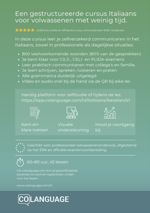 Italiaans leren voor beginners - een gestructureerde A1 cursus met audio