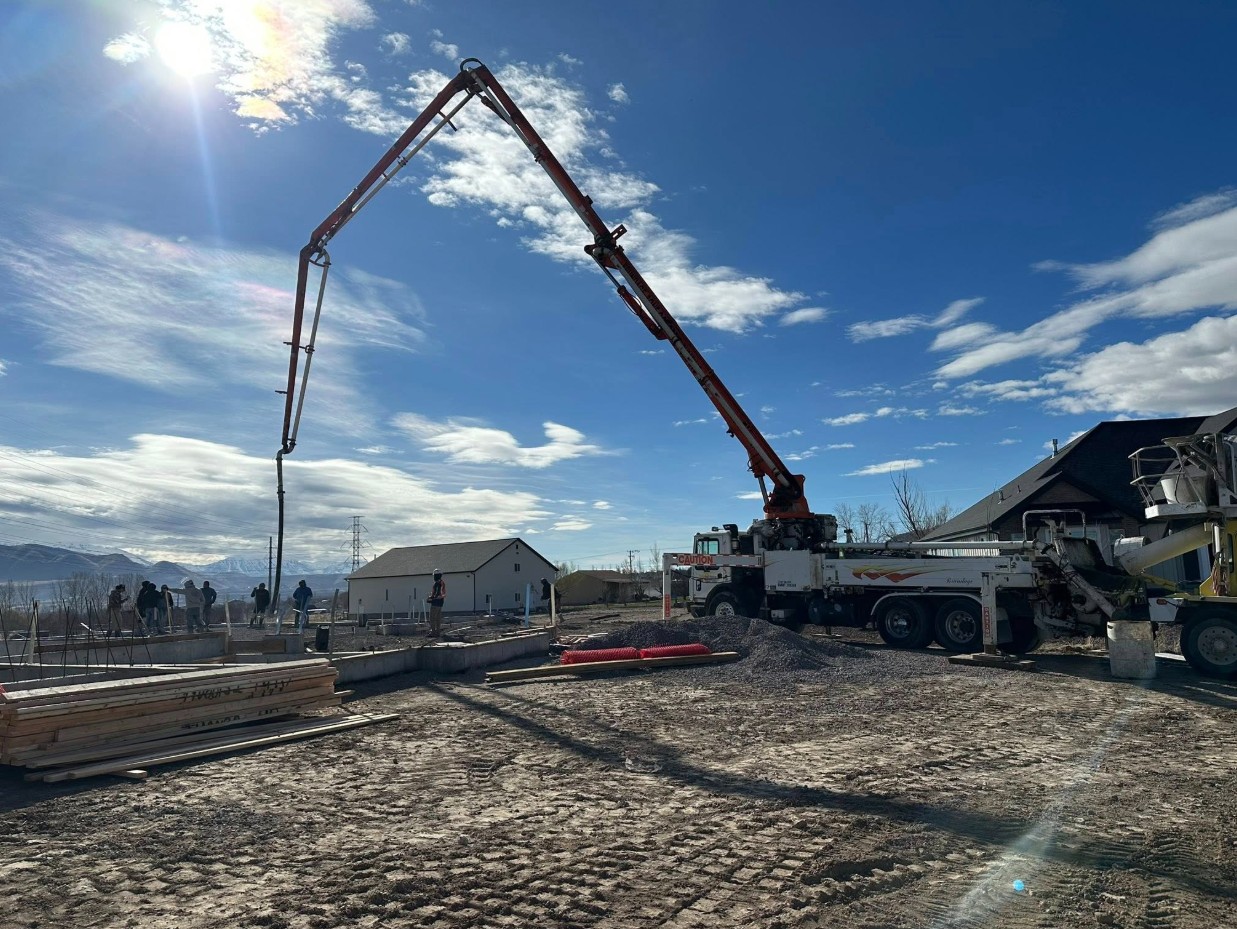 Custom concrete driveway with decorative finish