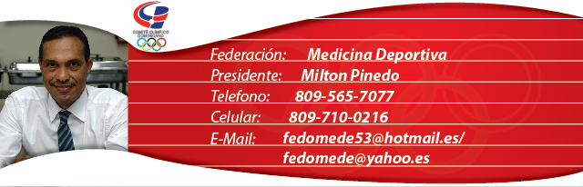 Milton Pinedo, presidente federación dominicana de medicina deportiva