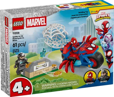 Spidey on his Motorcycle vs. Rhino