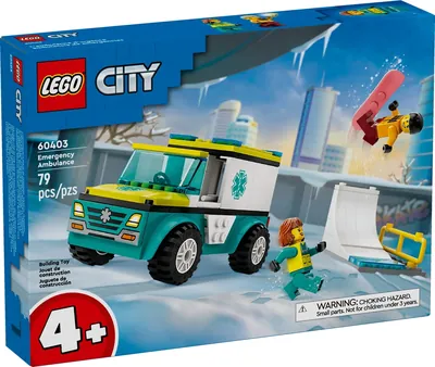 Emergency Ambulance and Snowboarder