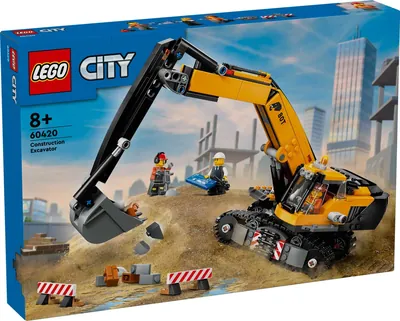 Yellow Construction Excavator