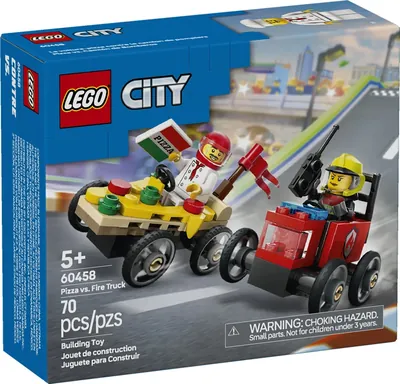 Pizza vs. Fire Truck Race Car Pack