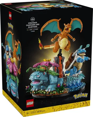 Venusaur, Charizard and Blastoise