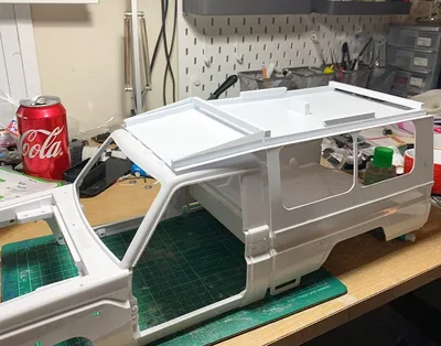 1/10 Toyota Land Cruiser single cab pickup to Troop Carrier conversion 🇯🇵🔨🔩 #boomracing#troopcarrier#troopy#trippylife#7