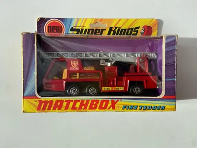 Matchbox 1972 Super Kings K-9 Fire Tender with fully repaired box window  #Matchbox #Diecast #SuperKings #FireTender #Fi