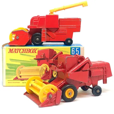 1967 Matchbox No.65C - Claas Combine Harvester seen here with a 1977 No.51C Combine Harvester