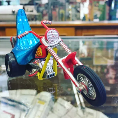 #toyoftheday is an #easyrider ! It's a rather beat up K-47 #matchbox #superkings #trike from the early #70's ! #toyhunte