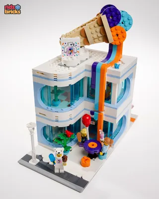 My newest custom. Double 2X LEGO City Ice Cream Shop 60363 Modular Building MOC.What do you guys think of my $70 modular