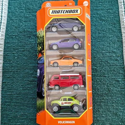 Matchbox 2024 5 Pack (C1817) - Volkswagen (HVT70)Volkswagen EV 4Volkswagen Golf GTI VR61962 Volkswagen Karmann Ghia1970 