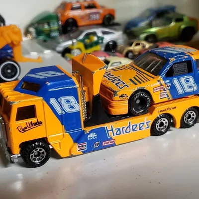 Vintage Matchbox Team Transporter:  Kenworth Cabover Racing Transporter and Chevy Lumina Stock Car#matchboxdiecast #matc