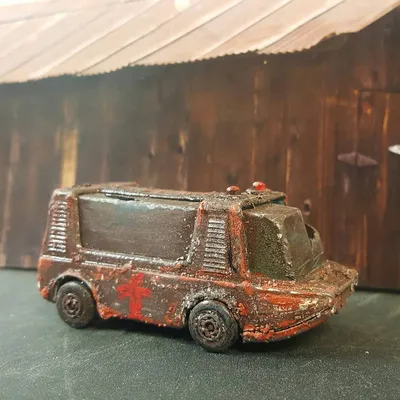 Matchbox Lesney 1970's Stretcha Fetcha had damaged windows, missing rear doors & bad paint. Now it can be comfortable ne