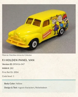Matchbox fj holden panel van