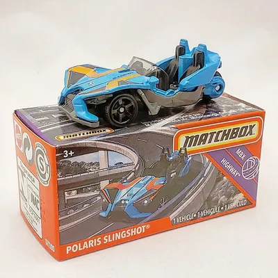 2020 Matchbox No. 57 of 100 - Polaris Slingshot in light blue.  The red comparison model is from 2019.#matchbox #matchbo