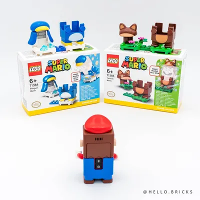 Review des nouveautés @lego Super Mario 2021 sur le blog : les deux nouveaux costumes 71384 Penguin Mario Power-Up Pack 