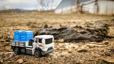 The Poop King has met its match! 🐄 💩 #matchboxpoopking #septictruck #portapottytruck #Diecastphotography