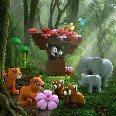 This LEGO DUPLO Wild Animals of Asia (10974) toy is packed with fun details and amazing animals to make kids aged 2 and 
