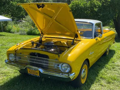 1961 ford falcon ranchero I’m not sure if it’s called the “falcon ranchero” or just “ranchero” but either way the yellow
