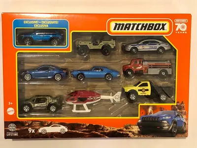 The 2023 Matchbox Nine-pack surfaced in Dec. This nine-pack does not have a name. The exclusive model in this set is MB0