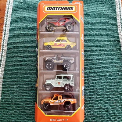 Matchbox 2022 (HFH11) MBX Rally II 5 pack - GHE-O Predator'70 Datsun 510 RallyInternational Scout 4x4Toyota Land Cruiser
