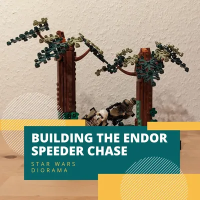 @lego Diorama - 75353 Endor Speeder Chase Of course the Endorf Speeder Chase was in there too. So I built this one immed