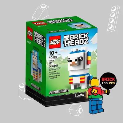 Lego 40625 LLAMA._LINEA: BRICKHEADZ.CODIGO: 40625.PIEZAS: 100.EDAD: 10+MEDIDAS:  La figura mide 8 cm de altura y viene c
