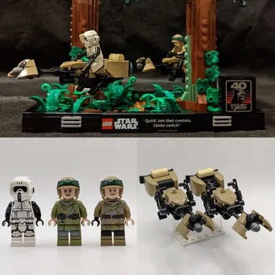 Endor Speeder Chase (75353) set review!I'm quite fond of the Diorama set, for the most part you get decent minifigures a
