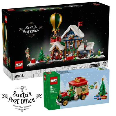 LEGO Winter Village 2024 : LEGO Icons 10339 Santa's Post Office (1440 pcs, 99.99€), & LEGO Seasonal 40746 Santa's Delive