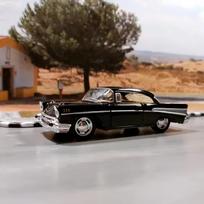 KINSMART - CHEVROLET BELAIR COUPE, 1957 - scale 1/40, made in China.#majorette #majorettecars #matchbox#matchboxmodels#h