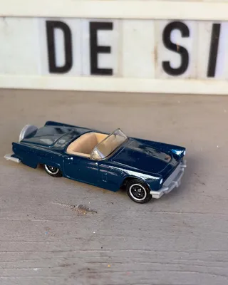 1988 Matchbox toy car blue 1957 Ford Thunderbird