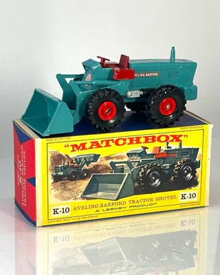 Lesney Matchbox K-10 Aveling Barford Tractor Shovel - issued 1963 (King Size in E type box) NOS Mint in Box....#regularw